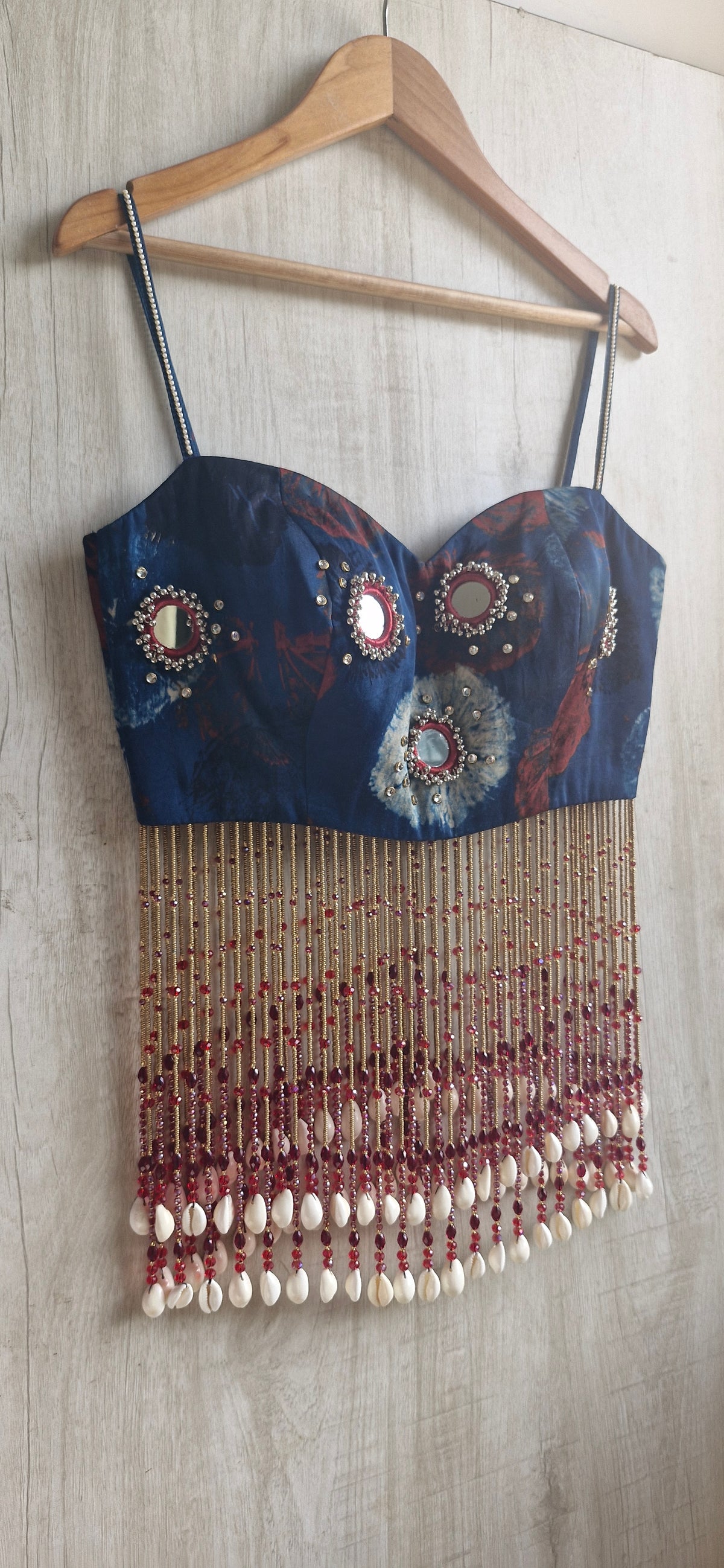 Blue Geometric Print Modal Silk Lehenga Choli DVMTD_0305