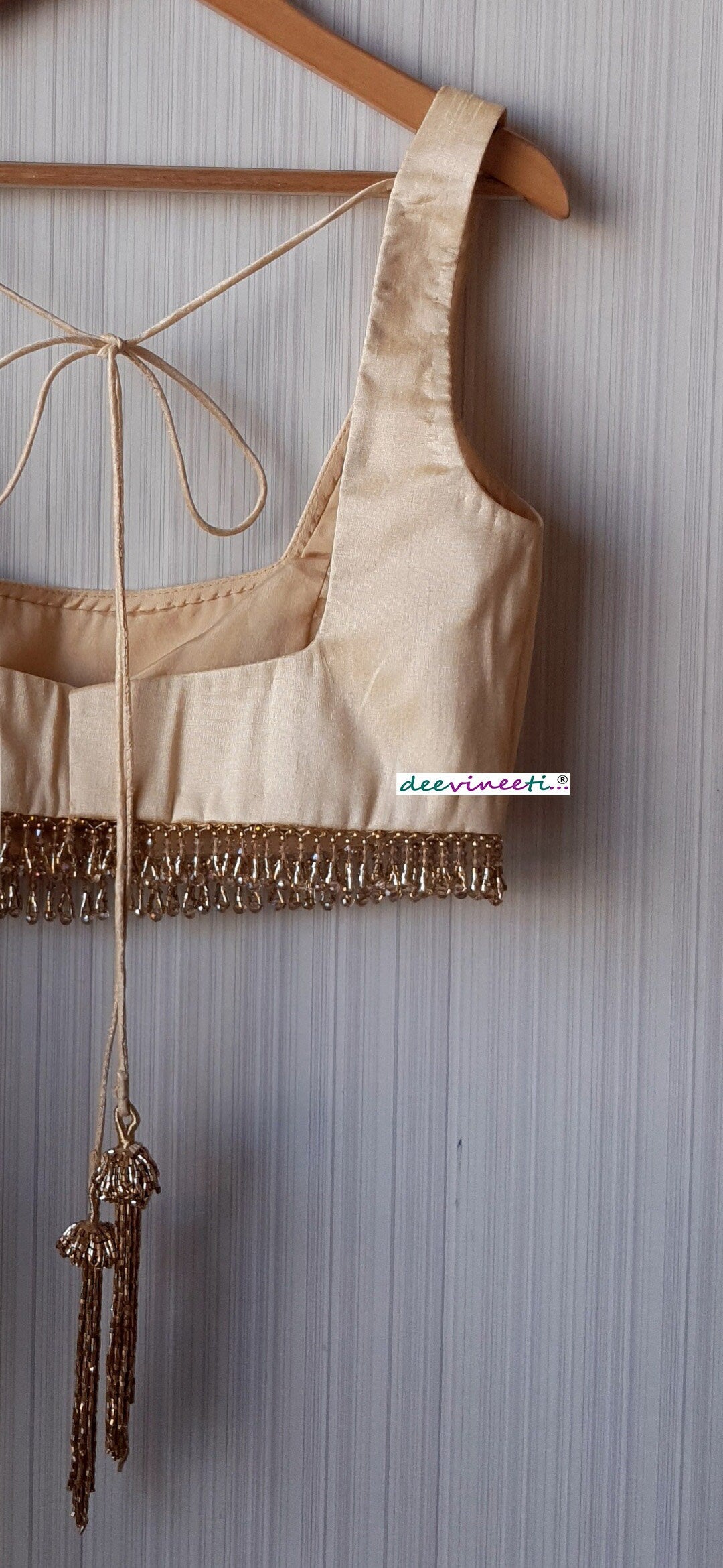 Raw Silk Blouse Deep Square Neck DVBL_190