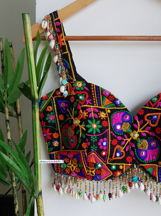 Embroidered Multicolor Dandiya Blouse DVBL_276