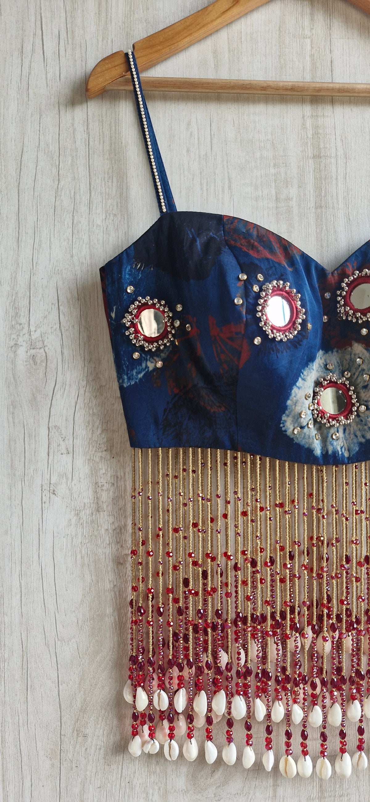 Blue Geometric Print Modal Silk Lehenga Choli DVMTD_0305
