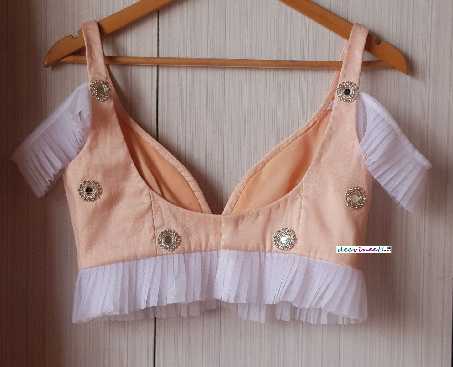 Raw Silk Cold Shoulder Blouse DVBL_231