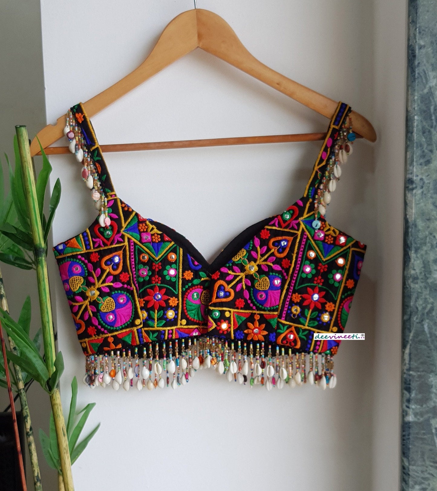 Embroidered Multicolor Dandiya Blouse DVBL_276