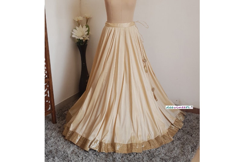 Blended Raw Silk Lehenga Skirt DVLS_023