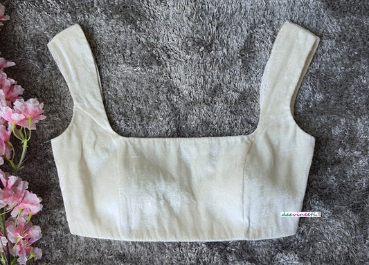 Velvet Blouse Sleeveless Broad Square Neck DVBL_219