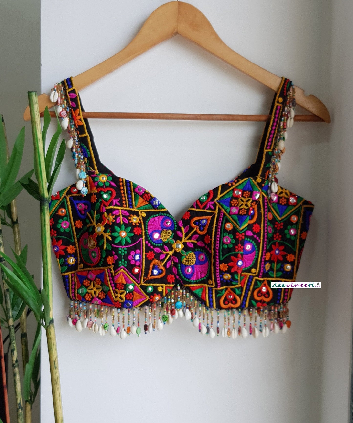 Embroidered Multicolor Dandiya Blouse DVBL_276