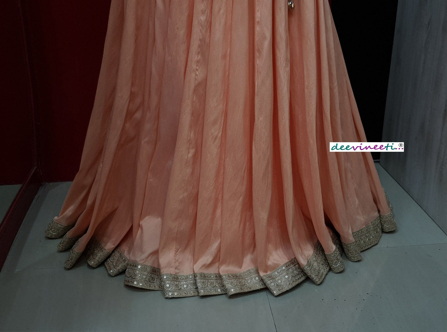 Blended Raw Silk Lehenga Skirt DVLS_014