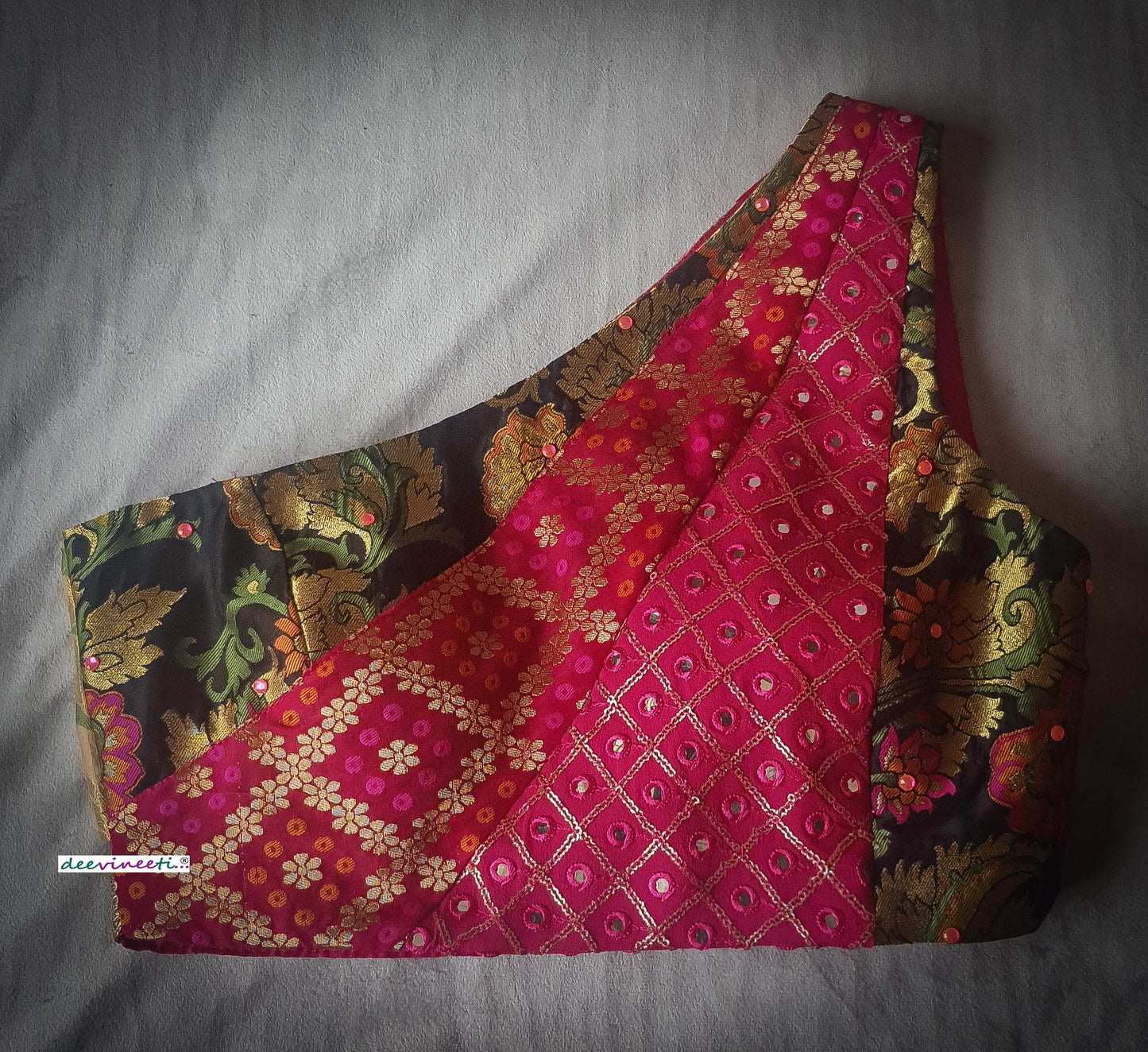 Multicolor One Shoulder Blouse DVBL_186