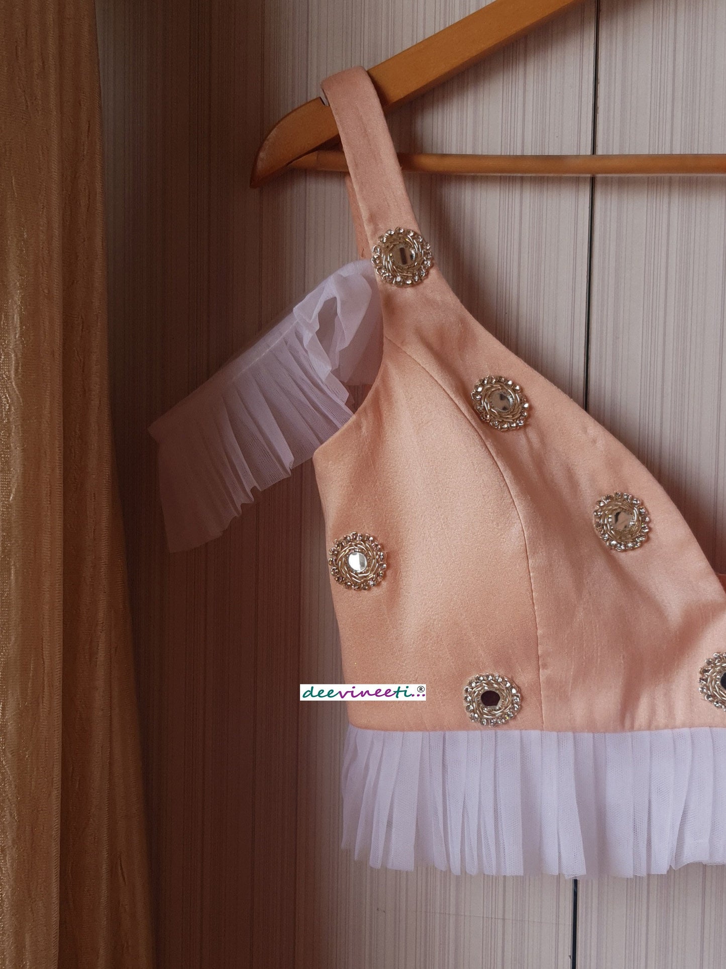 Raw Silk Cold Shoulder Blouse DVBL_231