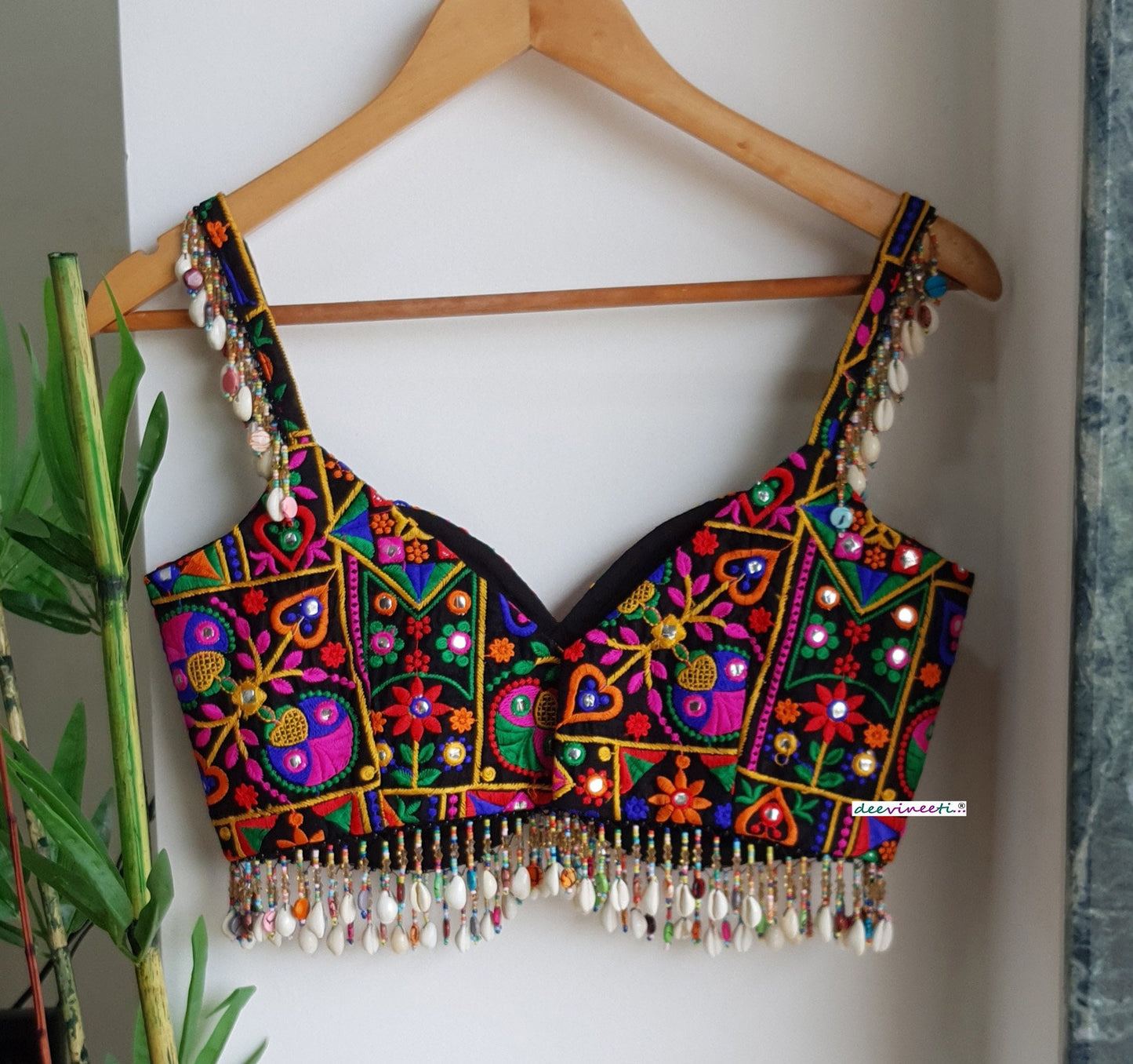 Embroidered Multicolor Dandiya Blouse DVBL_276