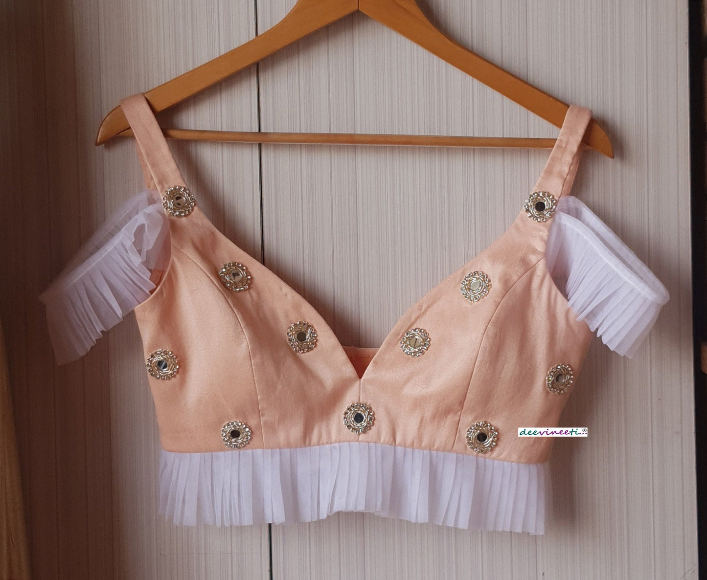 Raw Silk Cold Shoulder Blouse DVBL_231