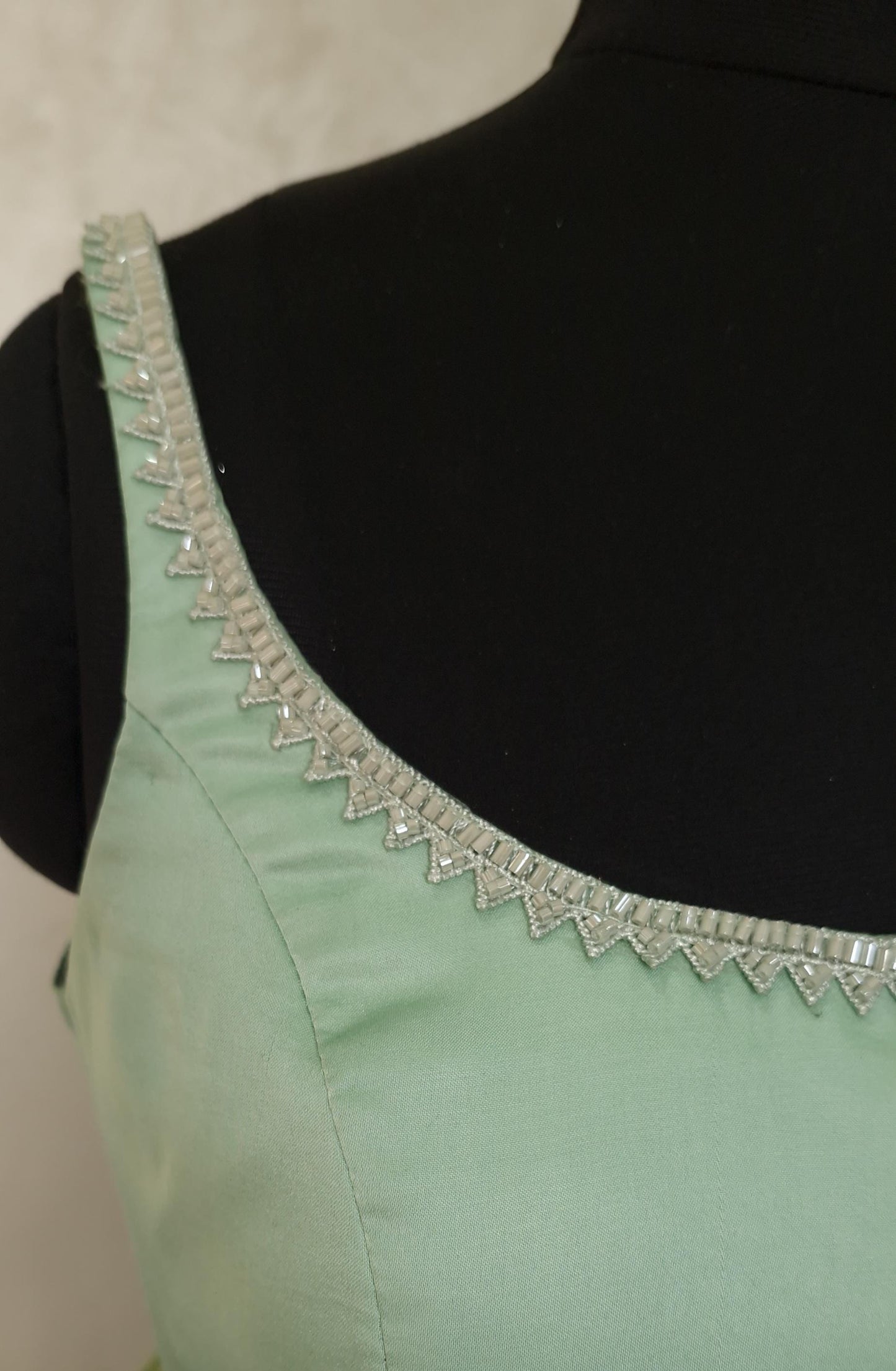Mint Green Modal Satin Sleeveless Blouse DVBL_406
