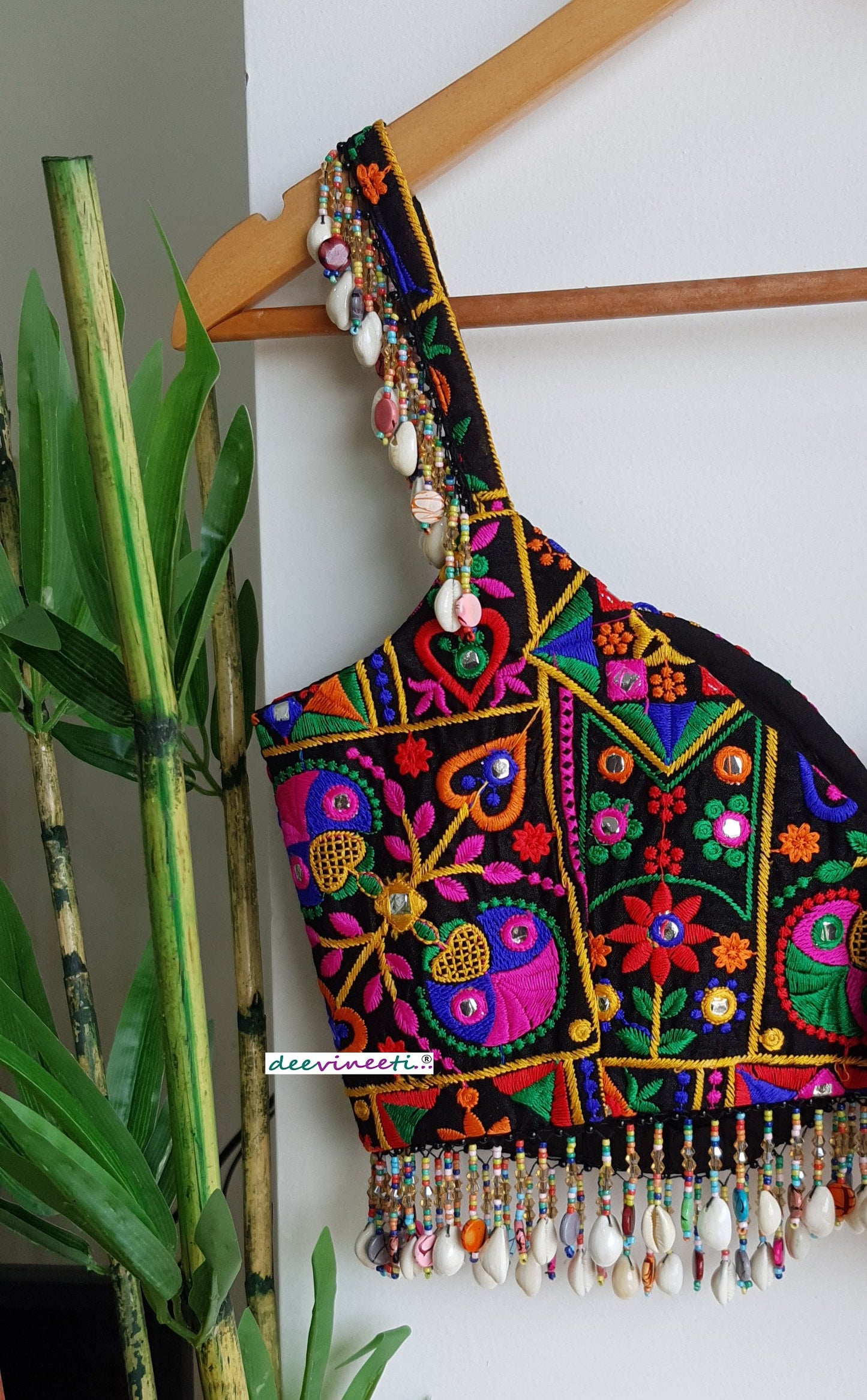 Embroidered Multicolor Dandiya Blouse DVBL_276