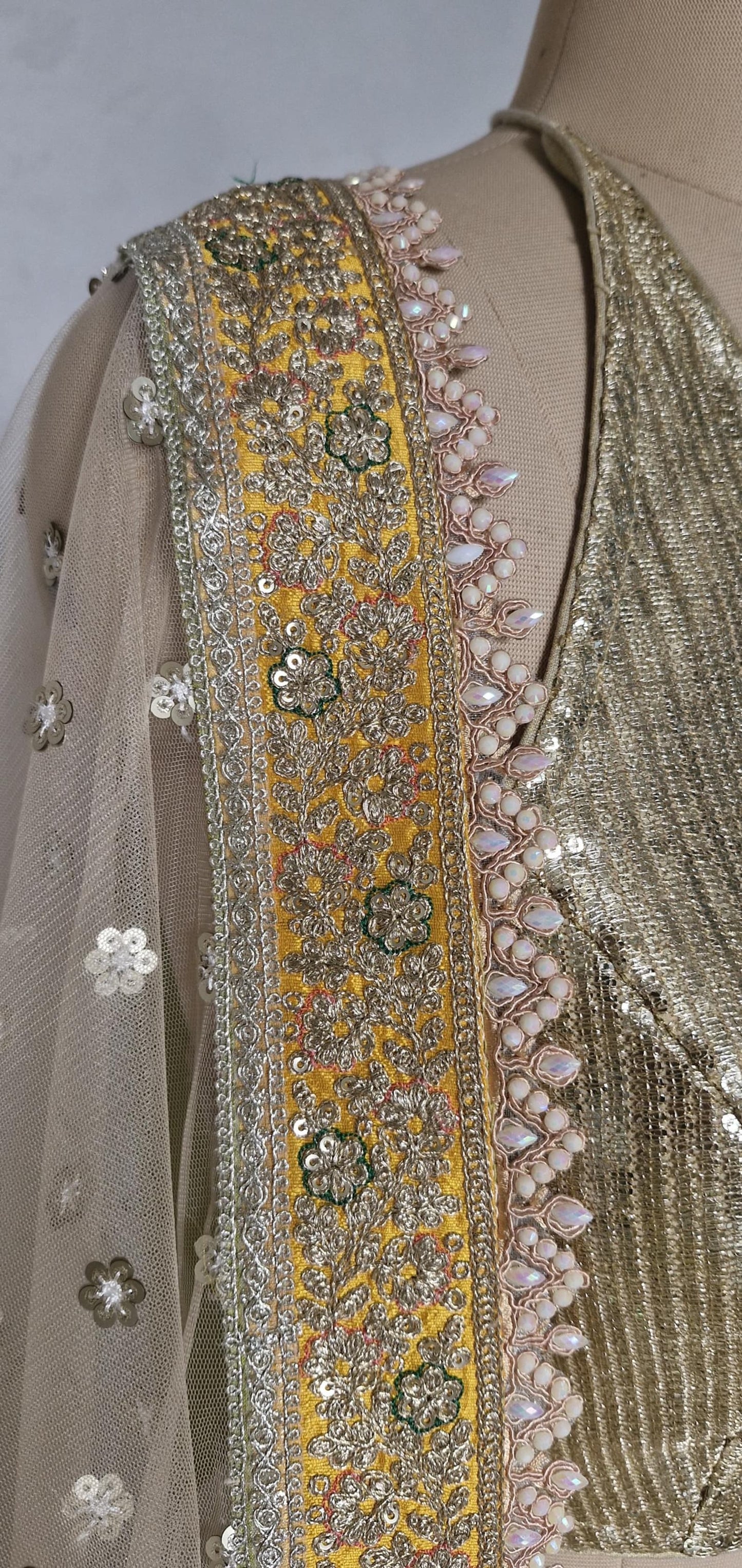 Gold Tissue Silk Lehenga Choli DVMTD_0252