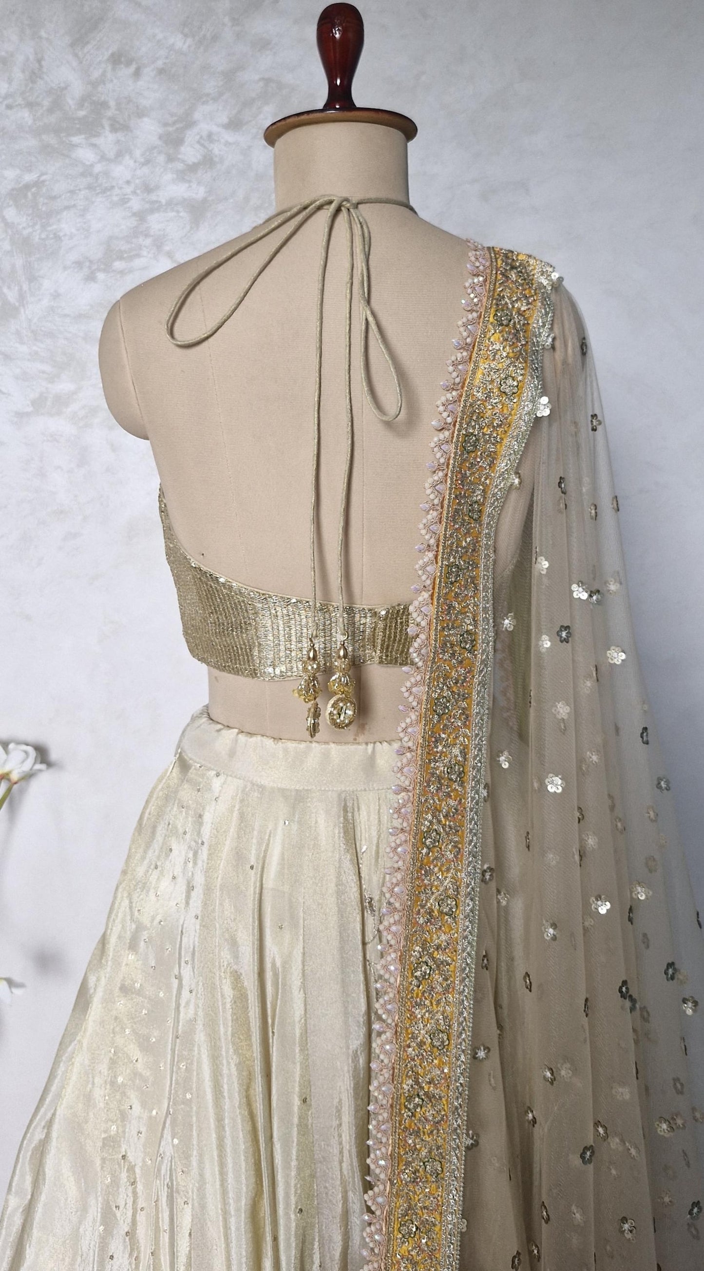 Gold Tissue Silk Lehenga Choli DVMTD_0252