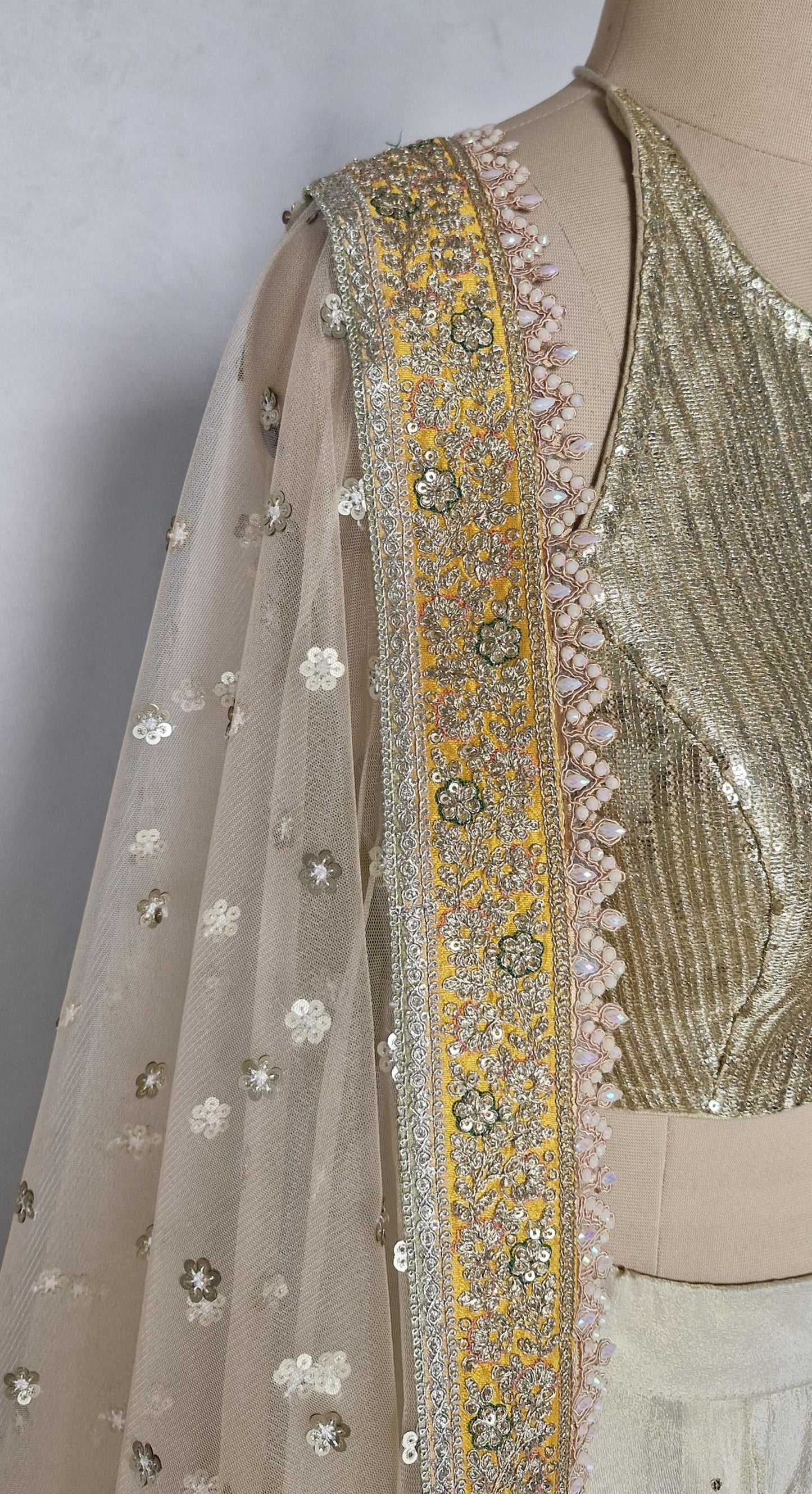 Gold Tissue Silk Lehenga Choli DVMTD_0252