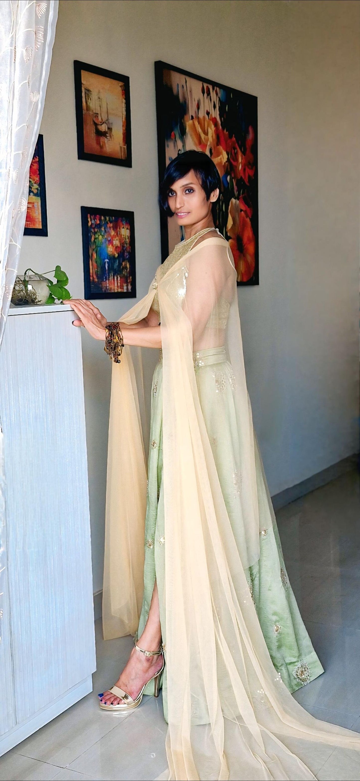 Pistachio Green Embroidered Art Silk Lehenga Choli DVMTD_0278