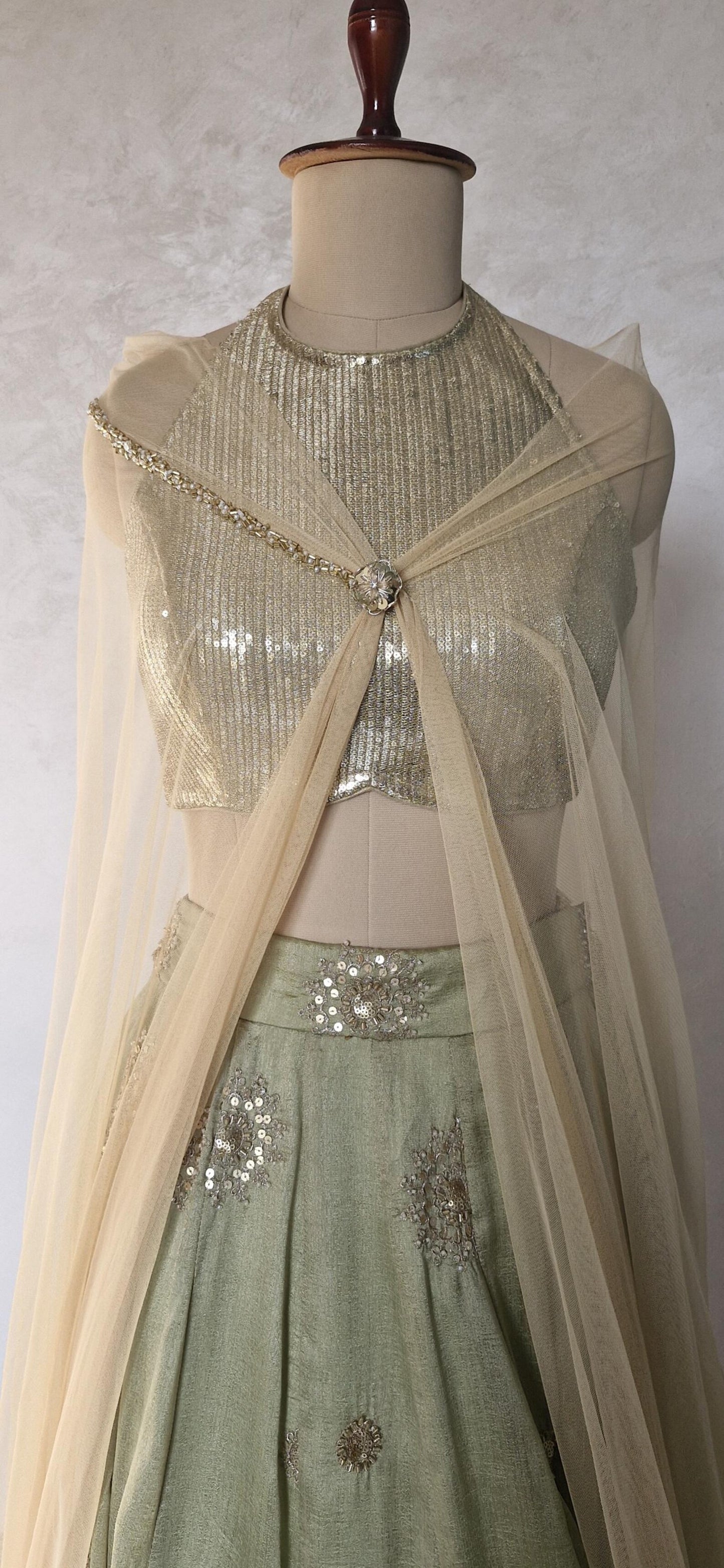 Pistachio Green Embroidered Art Silk Lehenga Choli DVMTD_0278