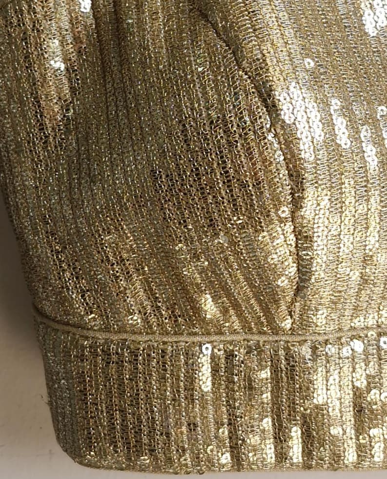 Gold Sequins Embroidered Spaghetti Blouse DVBL_421