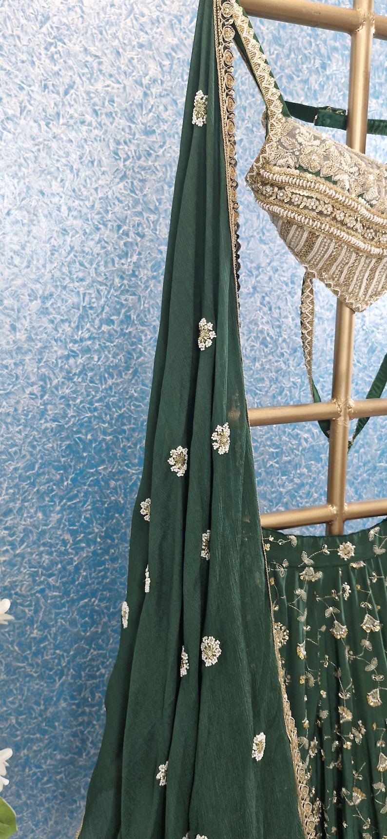 Embroidered Green Crepe Silk Lehenga Choli DVMTD_0268