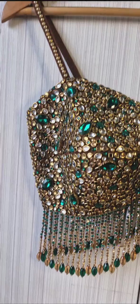 Beads & Kundan Embellishment Bejeweled Bralette DVBL_516